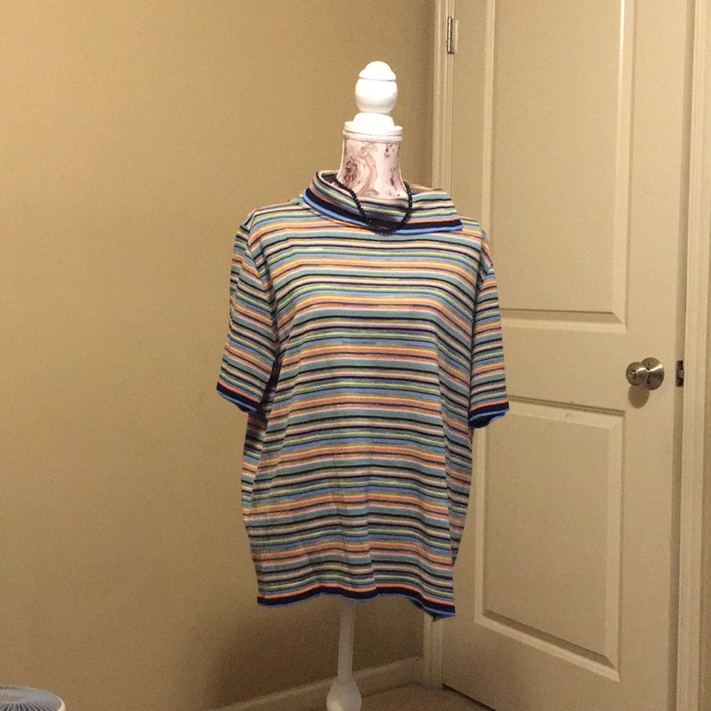 Karen Lessly striped sweater blouse